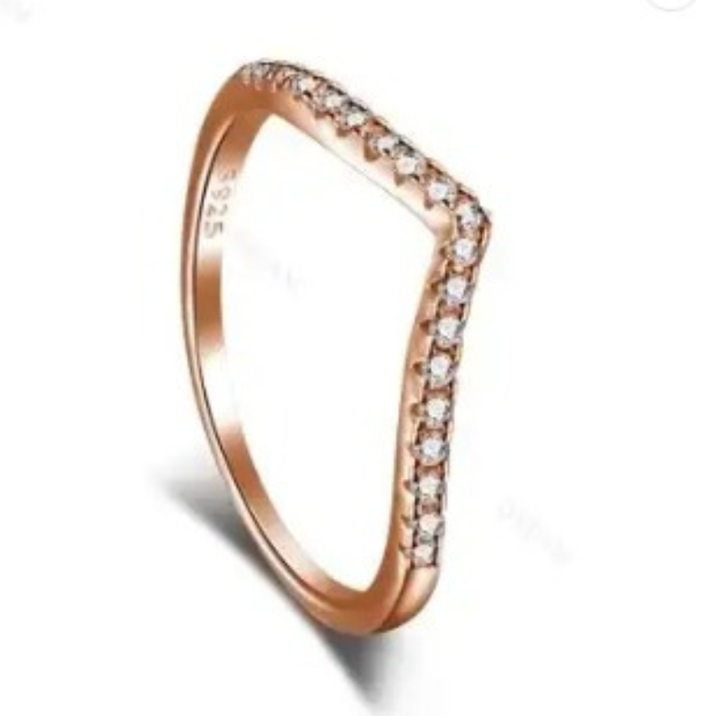 Rose gold Ring Sterling Silver