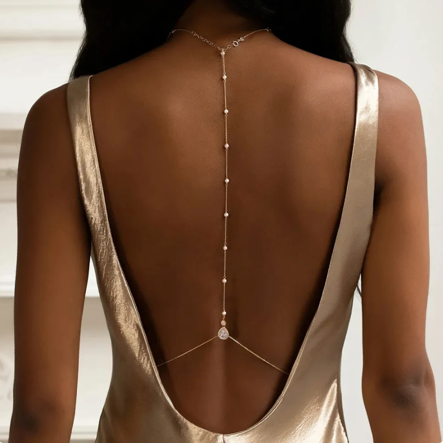 Rhinestone Back chain for wedding/ceremony dress