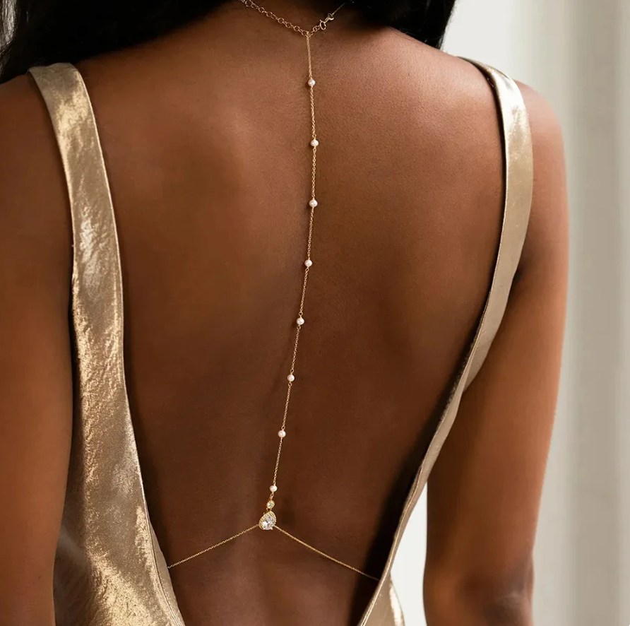 Rhinestone Back chain for wedding/ceremony dress