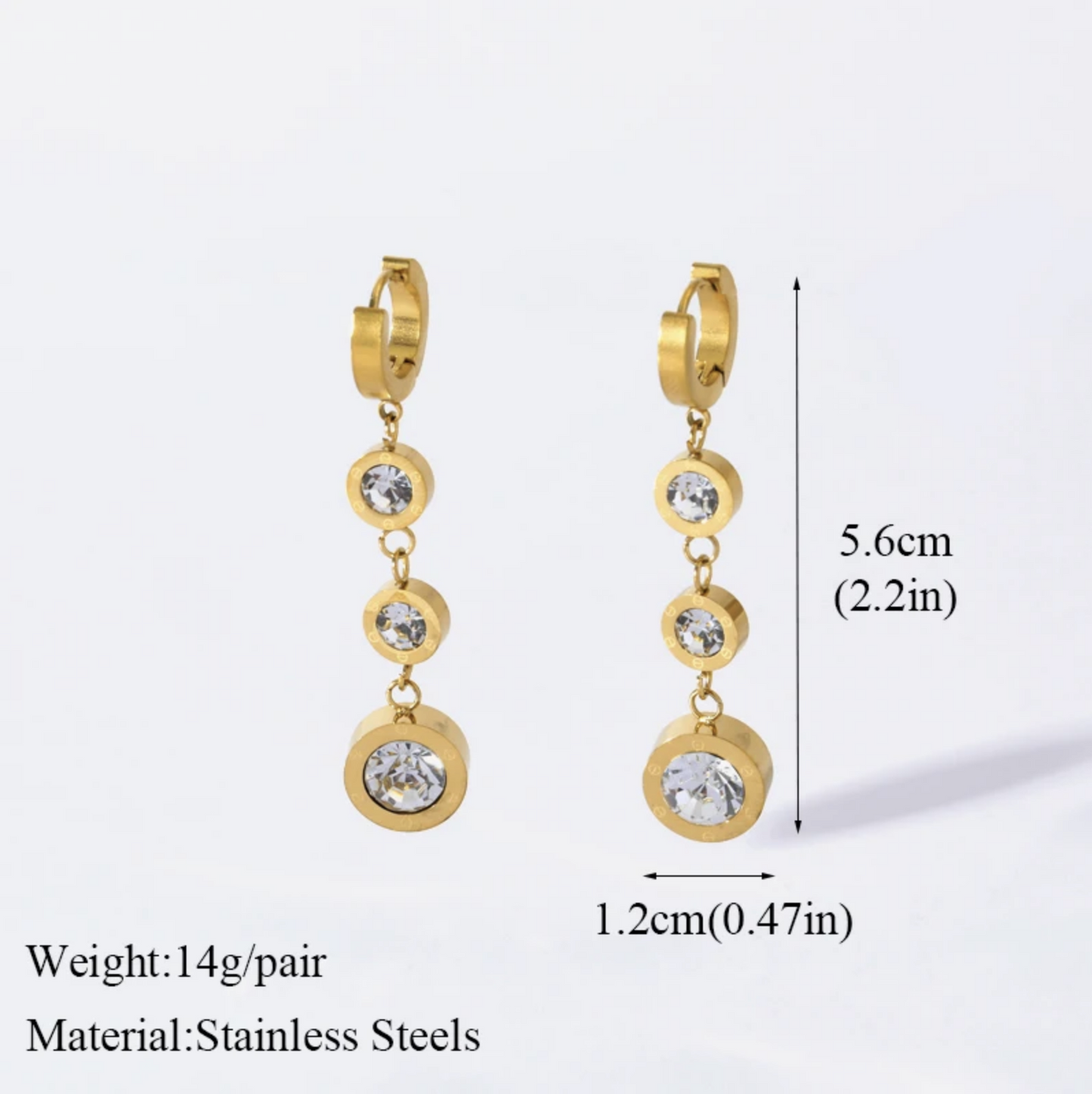 Stainless Steel Round Earrings